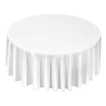 Apvalūs balti staltiesės 6 vnt, 335 cm0
