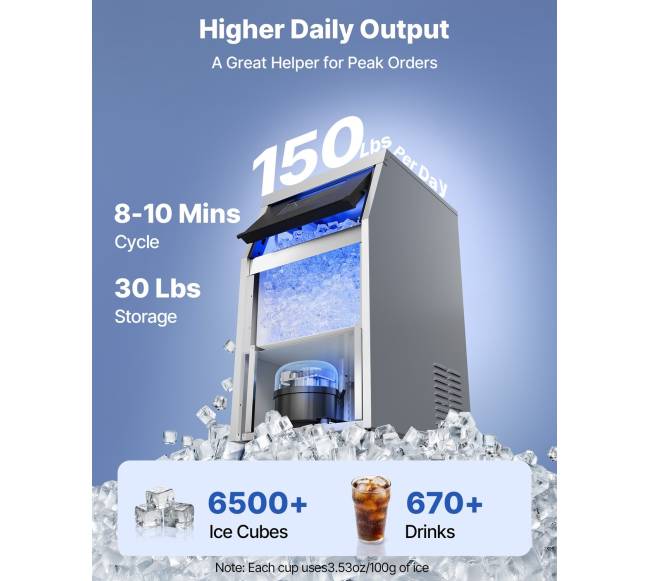 Komercinis ledo gaminimo aparatas, 68kg24h1