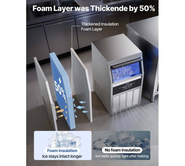 Komercinis ledo gaminimo aparatas, 68kg24h2