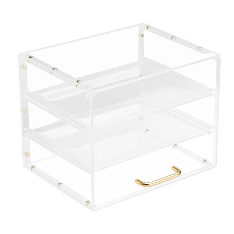 Kepinių vitrinos dėžutė su 3 lentynomis0