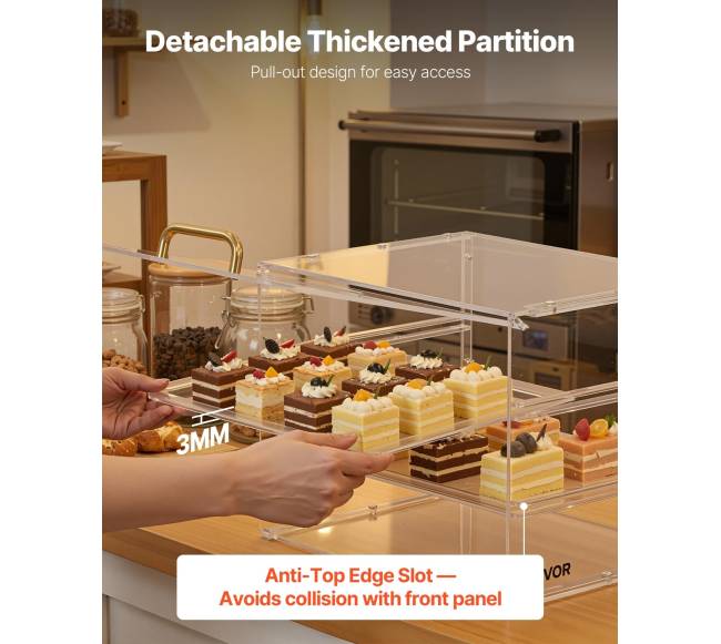 Kepinių vitrinos dėžutė su 3 lentynomis4