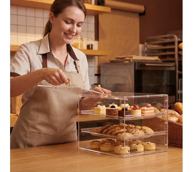 Kepinių vitrinos dėžutė su 3 lentynomis7