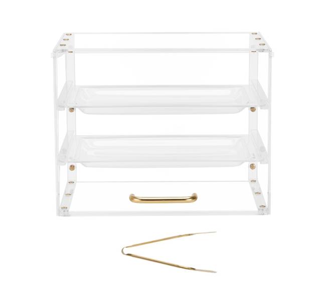 Kepinių vitrinos dėžutė su 3 lentynomis8