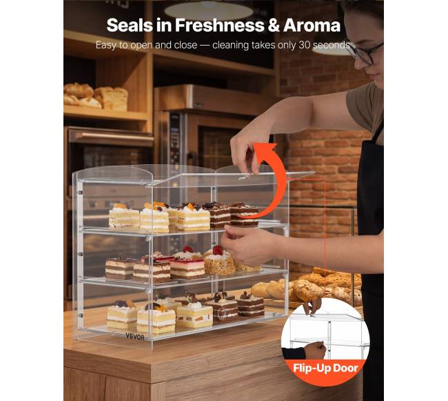 Kepinių vitrininė spintelė, 3 aukštų3