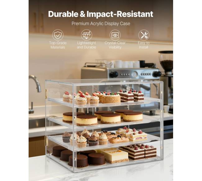 Kepyklos vitrina, 4 lygių stovas1