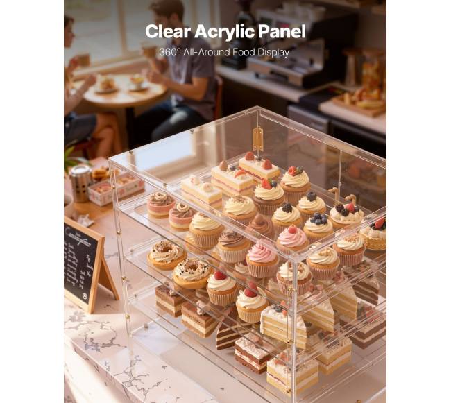 Kepyklos vitrina, 4 lygių stovas2