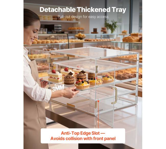 Kepyklos vitrina, 4 lygių stovas4