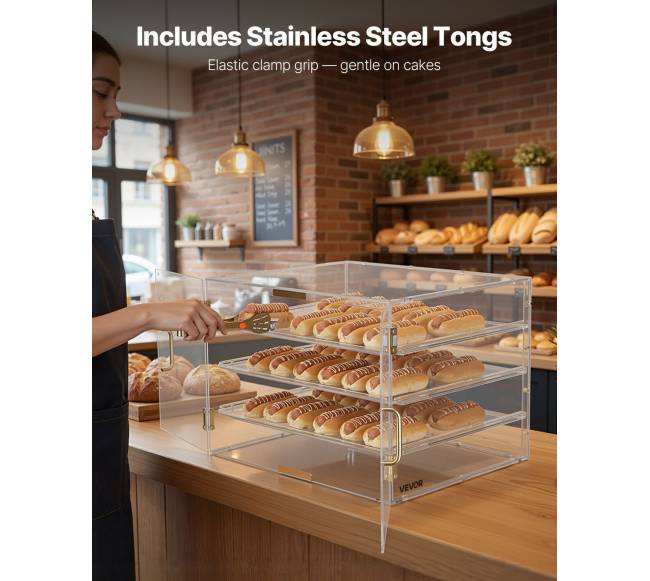 Kepyklos vitrina, 4 lygių stovas5