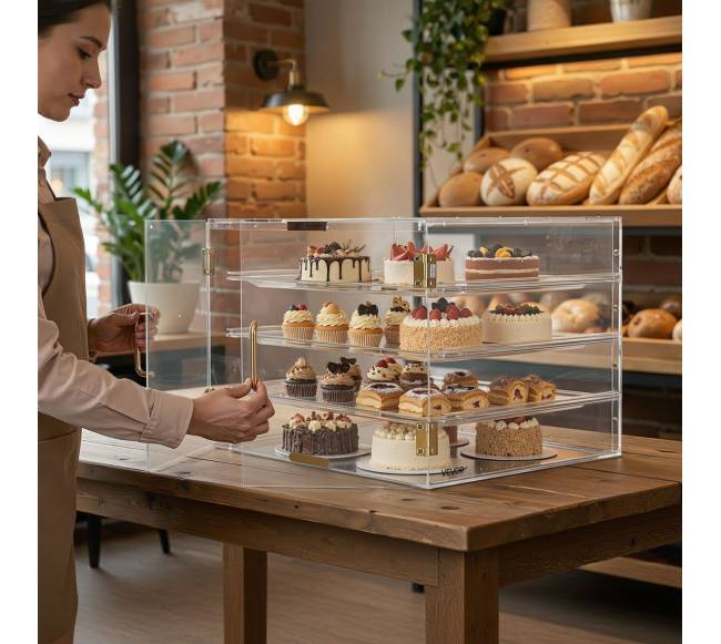 Kepyklos vitrina, 4 lygių stovas7