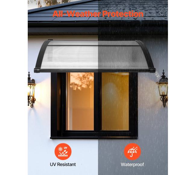 Prieangio durų stogelis 96x102 cm2