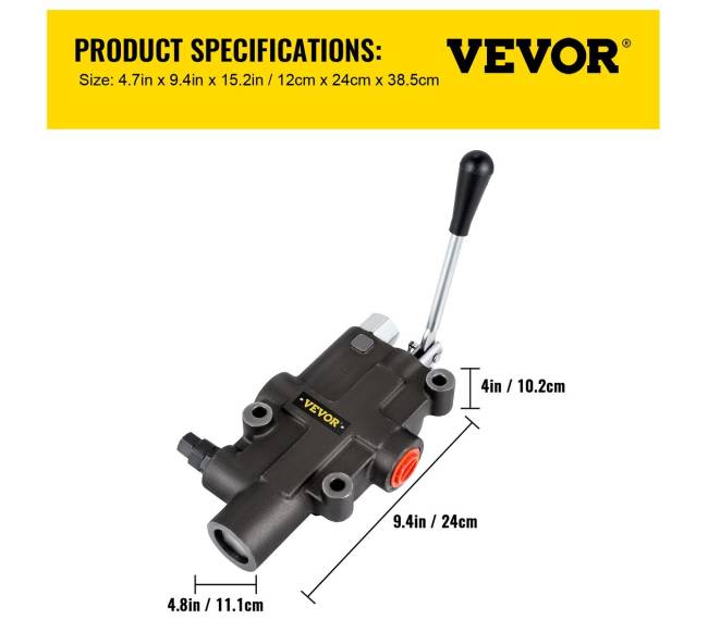 Hidraulinis krypties valdymo vožtuvas, 1 sekcijos6