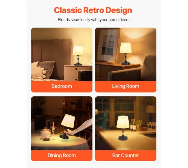 Belaidė stalinė lempa su įkraunama baterija5