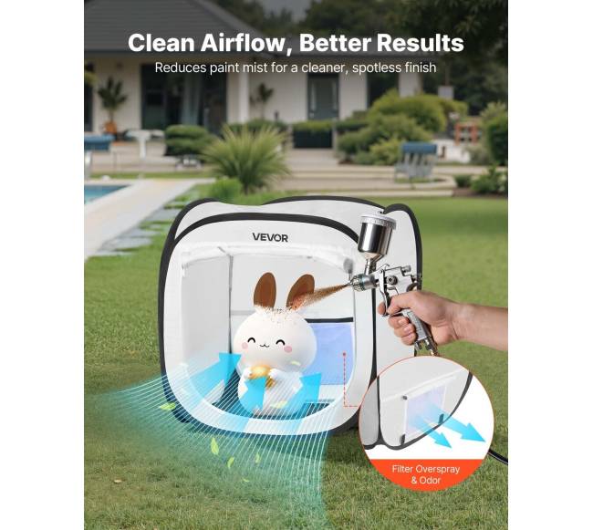 Nešiojama dažymo palapinė su tinkleliu2