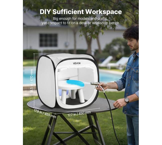 Nešiojama dažymo palapinė su tinkleliu3