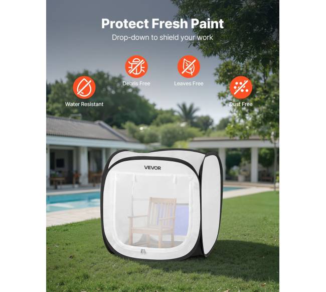 Nešiojama dažymo palapinė su tinkleliu4