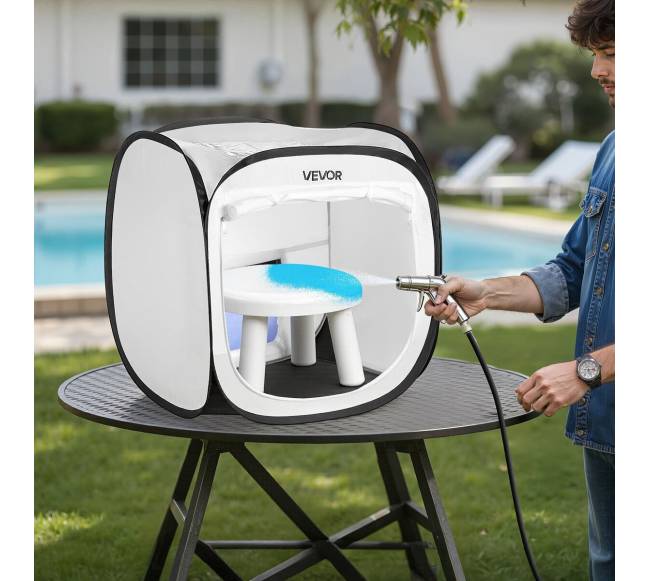 Nešiojama dažymo palapinė su tinkleliu7