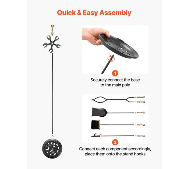 Židinio įrankių rinkinys su penkių dalių laikikliu5