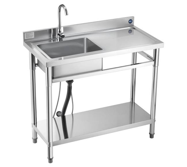 Nerūdijančiojo plieno virtuvės kriauklė 1000 mm0