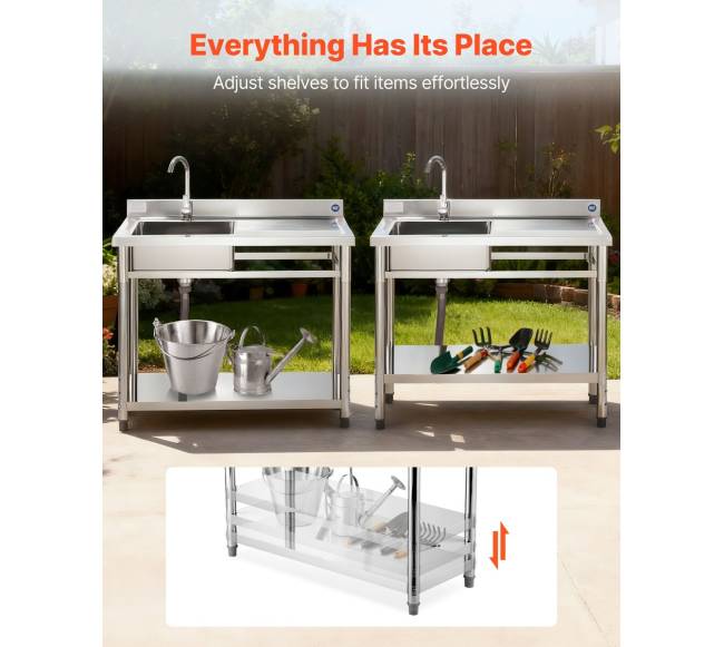 Nerūdijančiojo plieno virtuvės kriauklė 1000 mm2