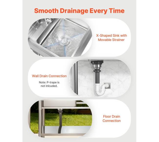 Nerūdijančiojo plieno virtuvės kriauklė 1000 mm4