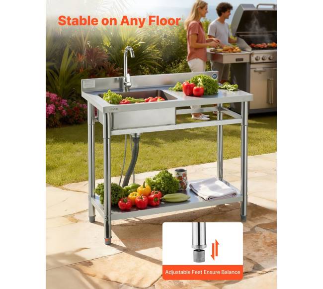 Nerūdijančiojo plieno virtuvės kriauklė 1000 mm5