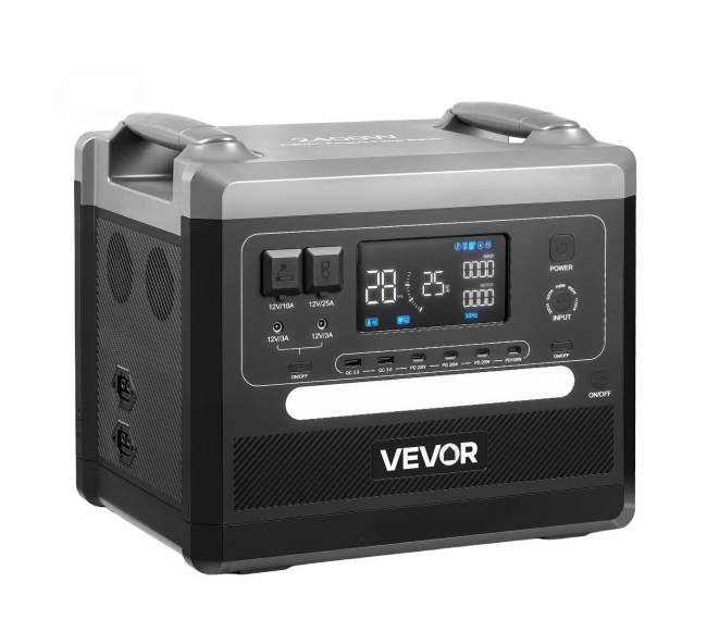 Nešiojama 2400W saulės generatoriaus stotis9