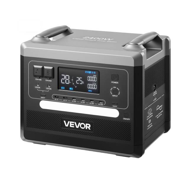 Nešiojama 2400W saulės generatoriaus stotis10