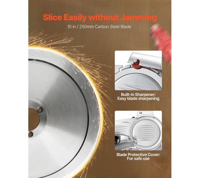 Elektrinis mėsos pjaustyklė 240W 250mm2