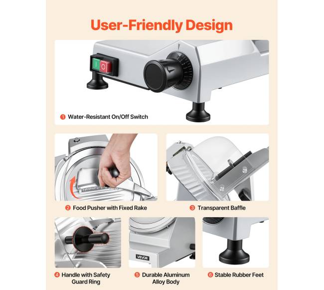 Elektrinis mėsos pjaustyklė 240W 250mm8