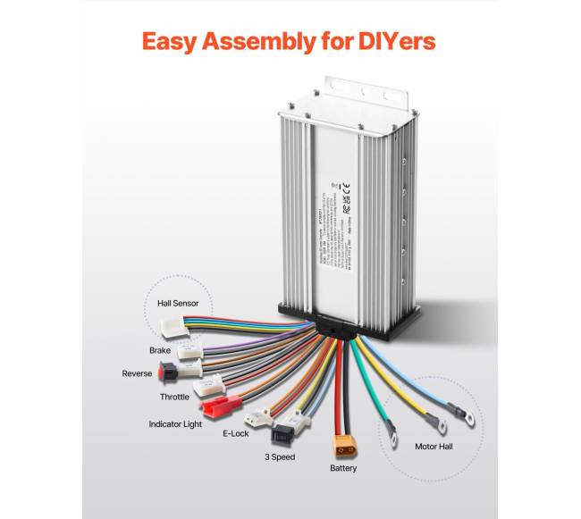 2000W elektrinis bešepetėlinis nuolatinės srovės variklio rinkinys5