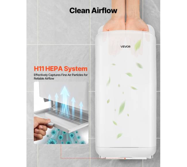 Vertikalus rankų džiovintuvas su HEPA filtru2