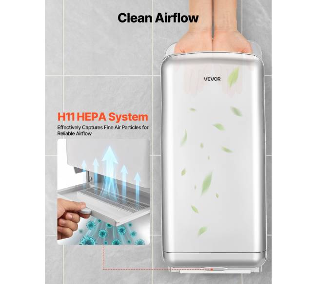 Vertikalus rankų džiovintuvas su HEPA filtru2