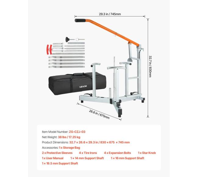 Motociklų padangų montavimo įrankių komplektas6