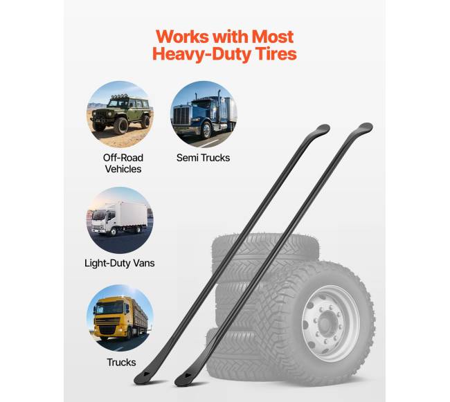 Padangų montavimo įrankiai, 2 vnt., 970 mm5