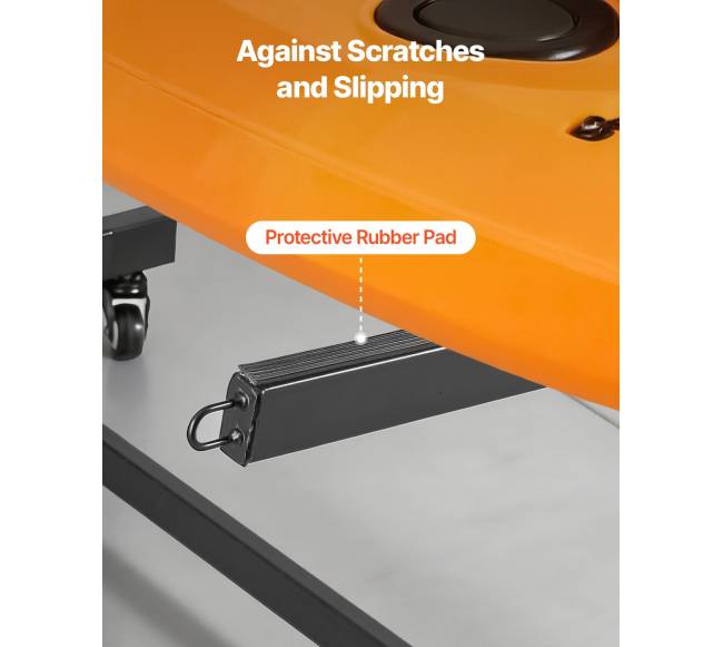 Trijų baidarių laikiklis su reguliuojamomis rankomis5