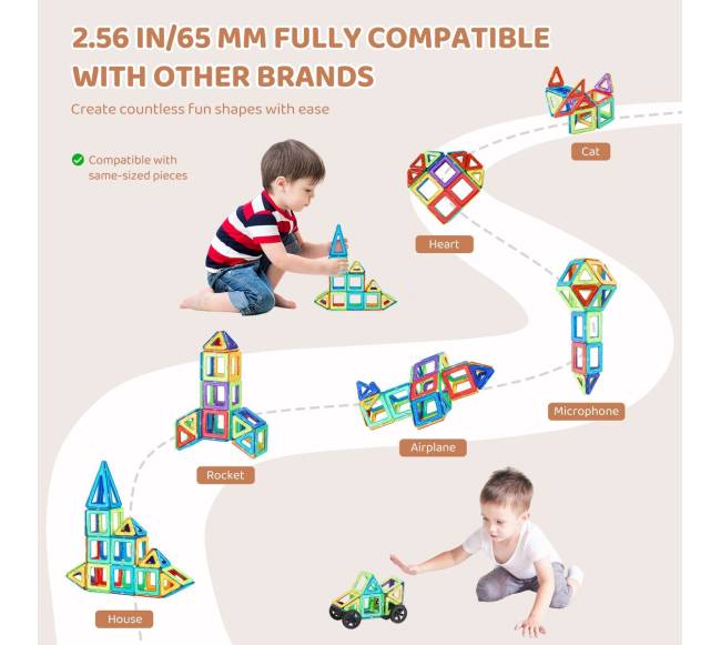 Magnetinės plytelės vaikams 123 vnt.4