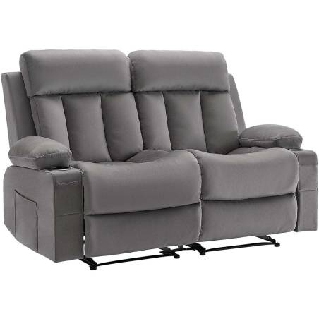 Elektrinė dvivietė sofa su masažu ir USB0
