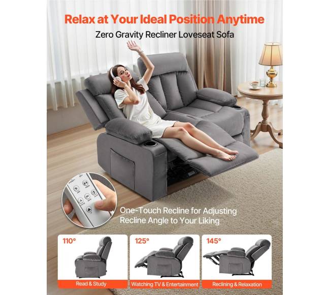 Elektrinė dvivietė sofa su masažu ir USB1