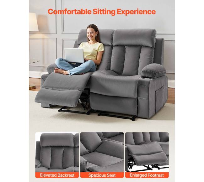 Elektrinė dvivietė sofa su masažu ir USB5