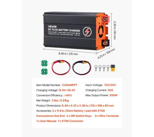 Jungiklis su MPPT krovikliu, 350W, 30A6