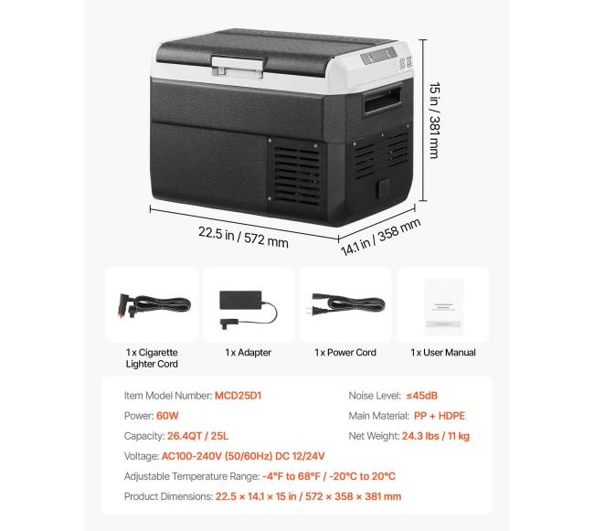 12 V automobilinis šaldytuvas, 25 L6