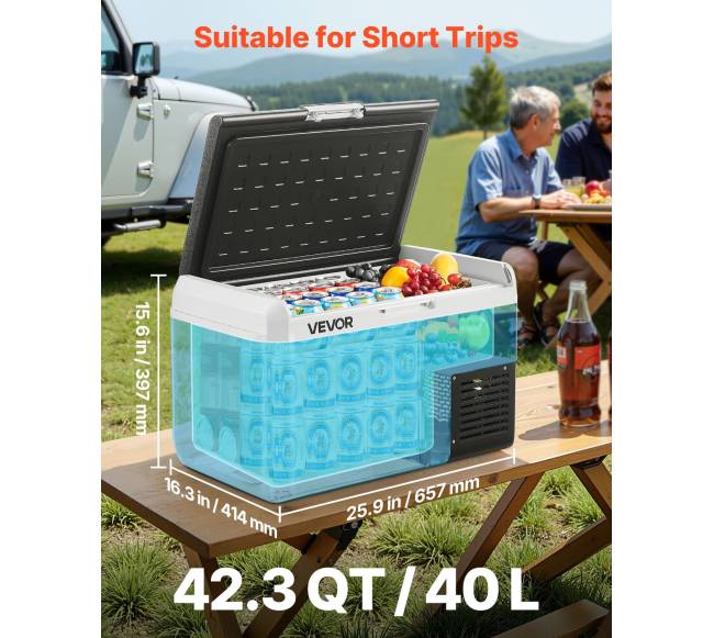12 voltų automobilinis šaldytuvas, 40L šaldiklis1