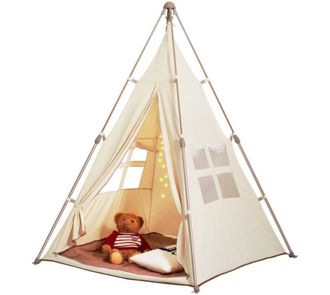 Vaikiška palapinė teepee su kilimu0