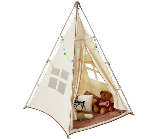 Vaikiška palapinė teepee su kilimu10