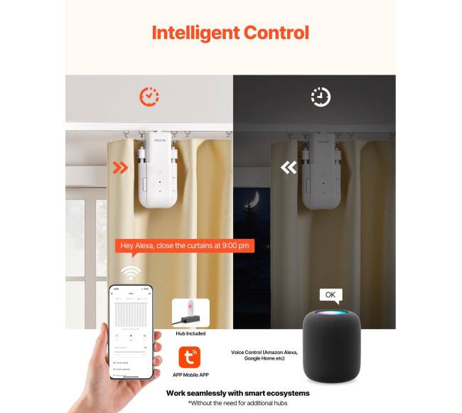 Automatinis užuolaidų atidarytuvas su programu ir nuotoliniu valdymu3