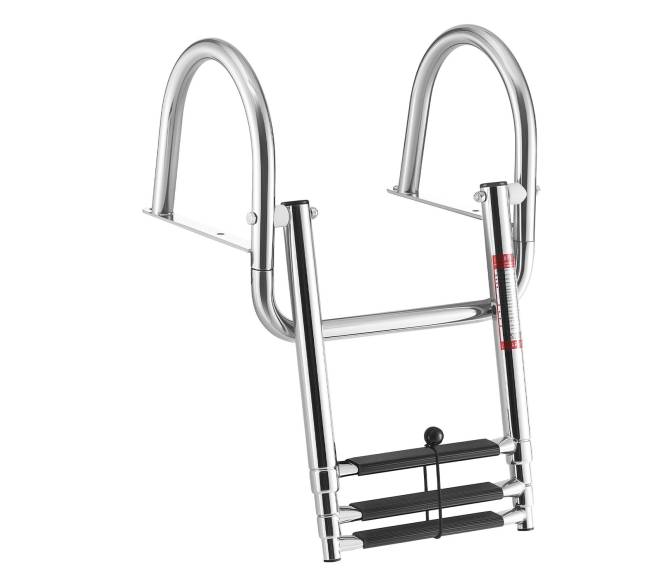 Laivo kopėčios, 3 pakopų, nerūdijantis plienas, teleskopinis9