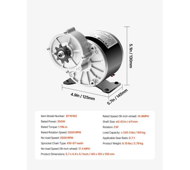 350W elektrinis DC variklis e-dviračiui6