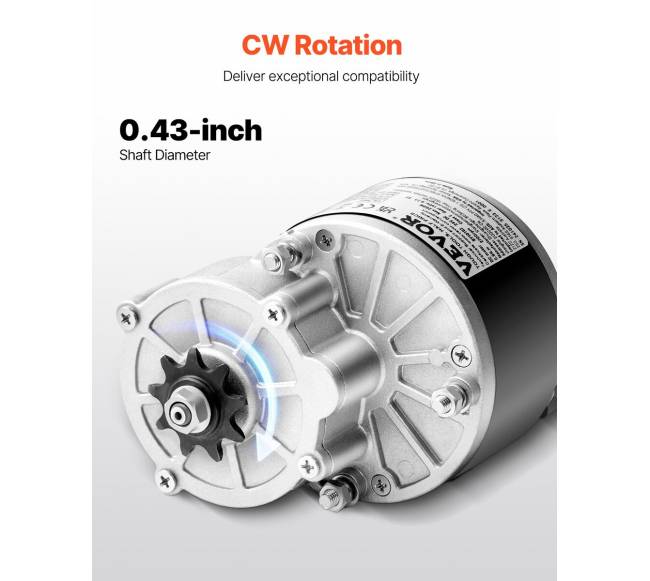250W elektrinis nuolatinės srovės variklis 24V 2700rpm2