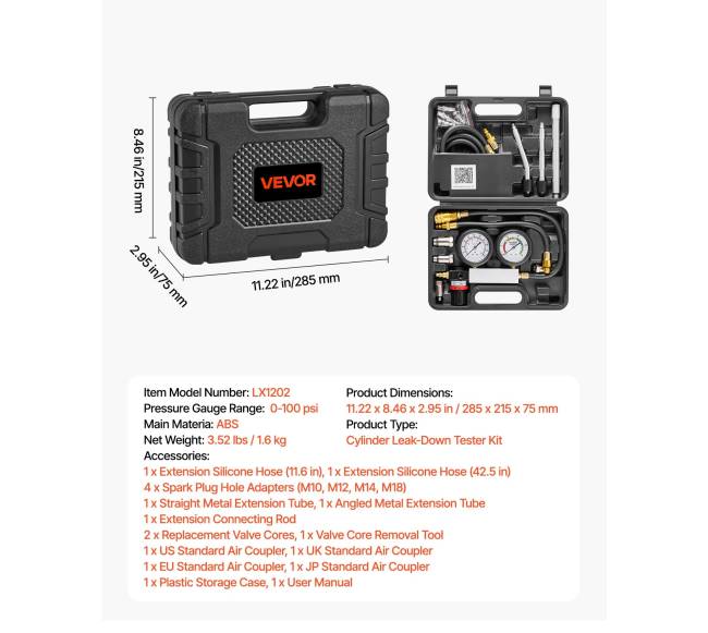 Variklio cilindro suspaudimo matuoklio rinkinys6