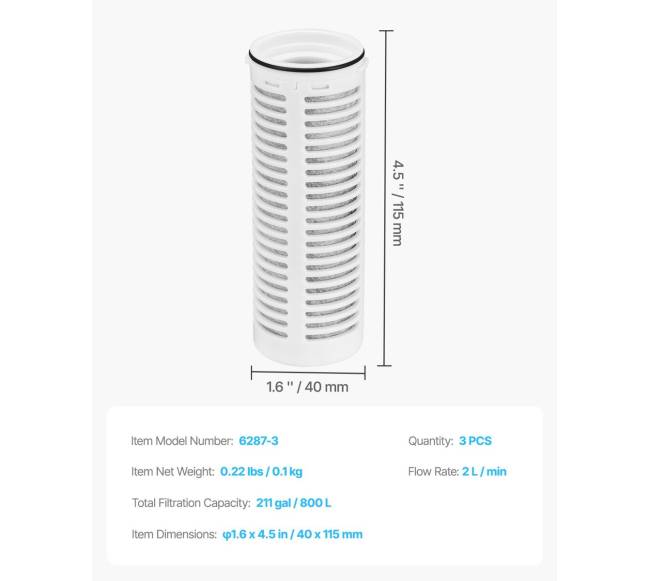 Ąsotėlio vandens filtrų 3 pakuotės keitiniai6